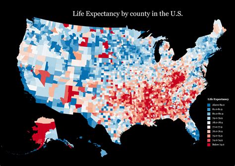 Image result for Life Expectancy by County Map