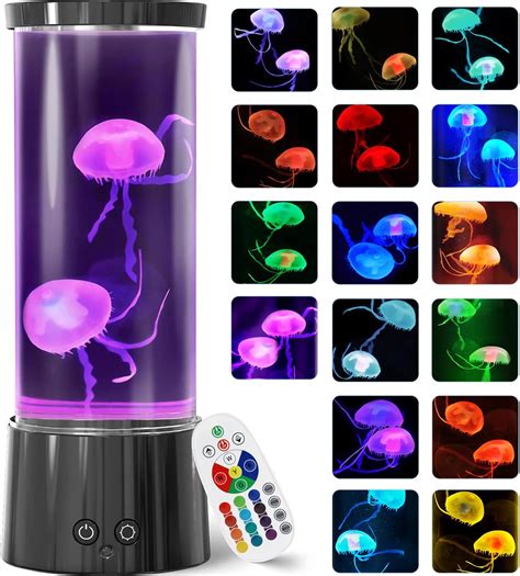 Merkury Multicolor LED Jellyfish Lamp, 9 Inch Height, 2 Artificial ...