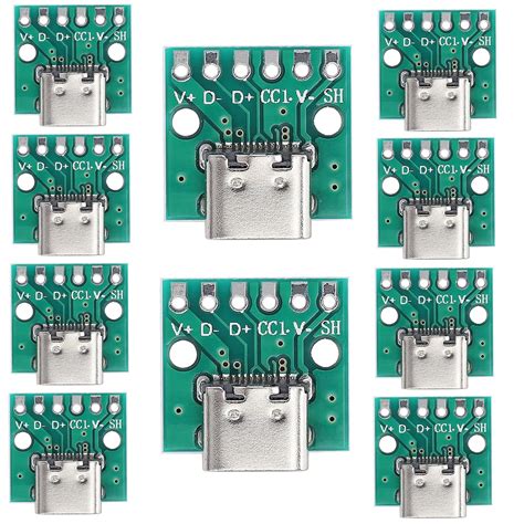 Teansic 10 Pcs USB Type C Connector Board DIY 3.1 India | Ubuy