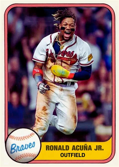 1981 FLEER baseball Ronald Acuña jr. Braves | Béisbol