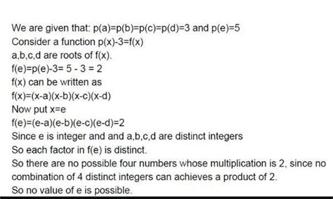 If P(x) is a polynomial with integer coefficients such that for 4 ...