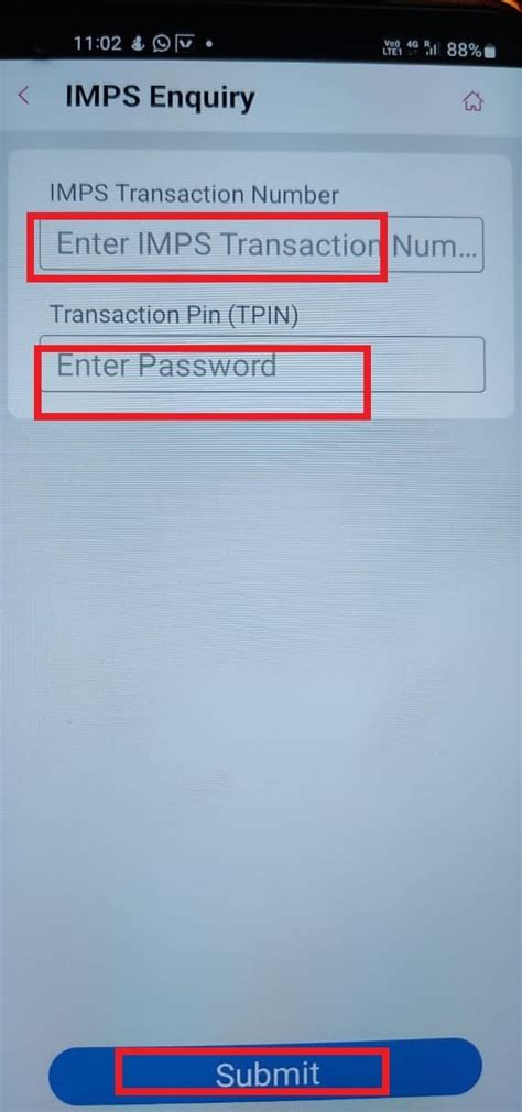 How to check IMPS transfer status in Central Bank Of India?