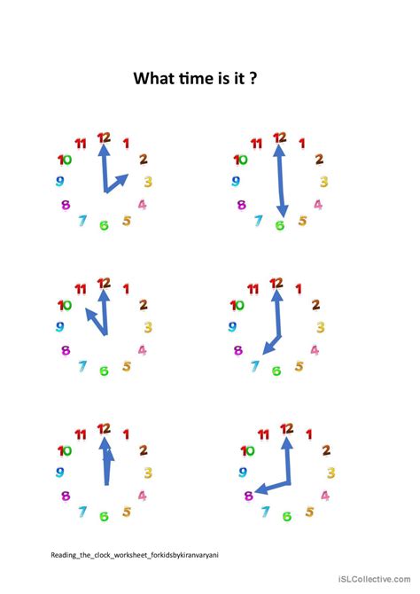 What time is it? general gramma…: English ESL worksheets pdf & doc