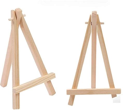 Buzz Cool Mini Wooden Display Easel Tripod Stand 6 inch,5pcs with ...