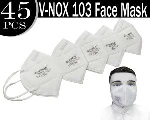V-NOX AVIRA Face Mask super 5 layer white colour Washable And Reusable ...