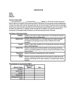 Image result for ASD Observation Example