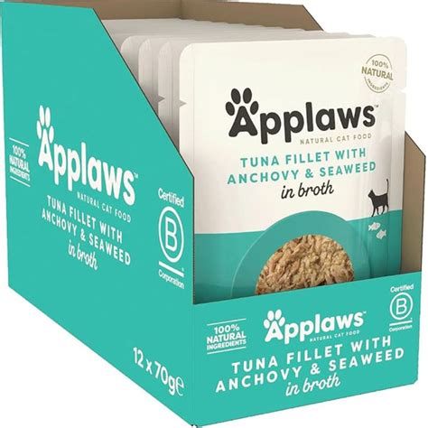 Applaws Cat Wet Food Tuna Fillet with Whole Anchovy in Broth - Orange ...