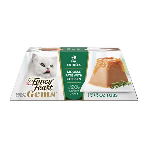 Purina Fancy Feast Gourmet Gems Wet Cat Food, Chicken Mousse Pate with ...
