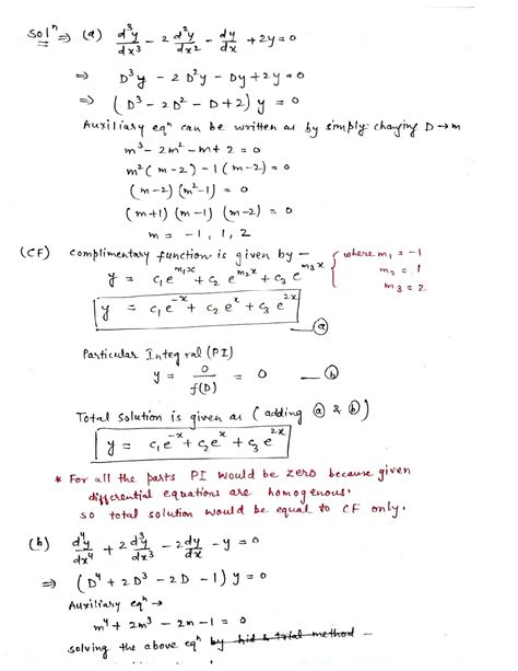 Image result for Differential Equation Example with Solution