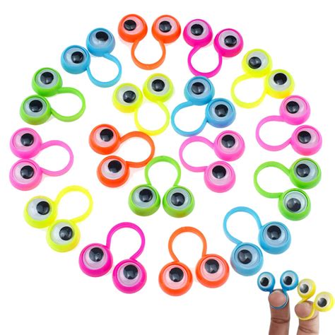 100 Pcs Eye Finger Puppets Toys Set Wiggly Eyeball Finger | Desertcart ...