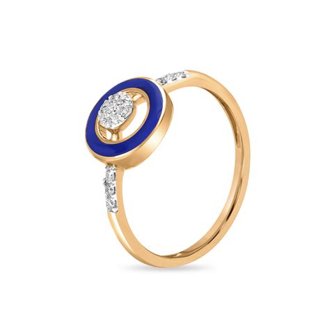 14 KT Yellow Gold Round Diamond Finger Ring
