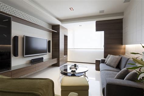 时尚港式93平二居客厅电视墙装修效果图_别墅设计图