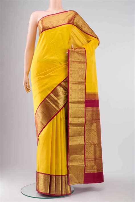 Yellow Kanchipuram Silk Saree – Nalli Silk Sarees Pvt Ltd
