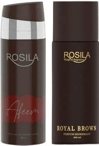 Rosilla Afeem & Royal Brown Deodorant Body Spray 200ml Pack of 2 Body ...