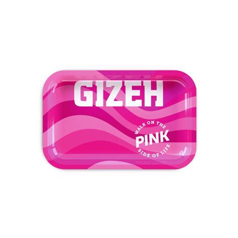 GIZEH ALL PINK Rolling Tray - Premium Metal | HighJack
