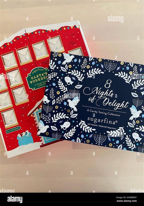 This image shows two advent calendar offerings by Sugarfina, one in the ...