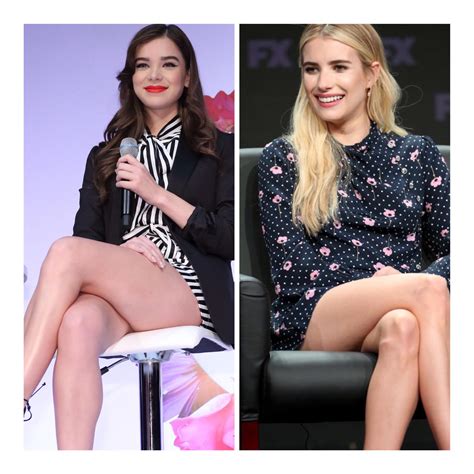 Crossed legs round of 32: Hailee Steinfeld vs Emma Roberts : r/CelebBattles