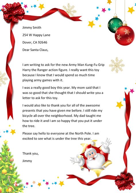 WORD of Red Santa Claus Letter for Christmas.docx | WPS Free Templates