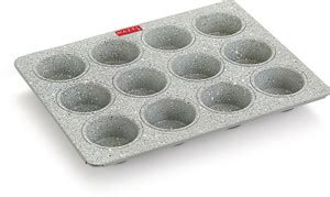 HAZEL Aluminium Cupcake Muffin Mould Microwave Safe 12 Cups Non Stick ...
