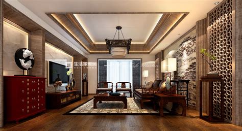 现代中式三居室125平米8.8万-小井润园装修案例-北京房天下家居装修网