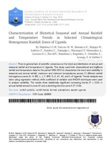 Characterization of Historical Seasonal and Annual Rainfall and ...