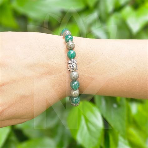 Green Jade + Pyrite Bracelet To Retrieve Money-(8mm) – Dr. Neeti ...