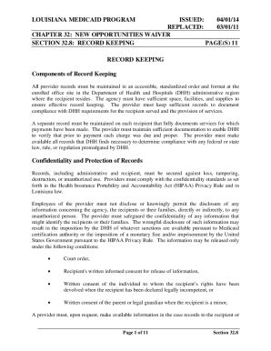 Fillable Online OCDD Waiver Guideline Documents and Forms Fax Email ...