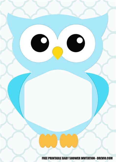 printable owl baby shower invitations