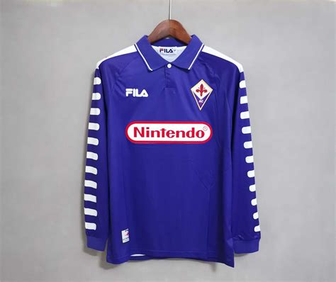 FIORENTINA 1998-1999 HOME LONG SLEEVE RETRO FOOTBALL SHIRT - My Retro ...