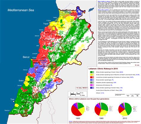Lebanon - Ethnic | Geografía humana, Mapas, Geografía