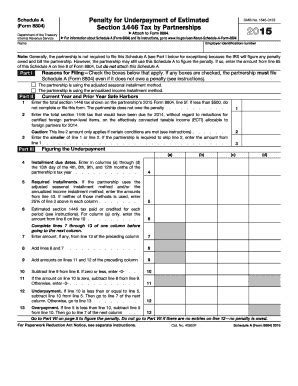 IRS 8804 - Schedule A 2015 - Fill out Tax Template Online