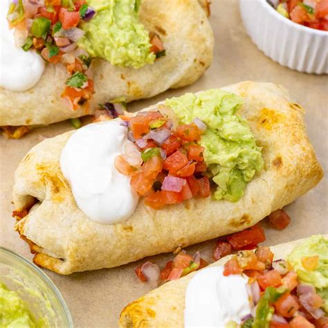 Easy Baked Chicken Chimichangas