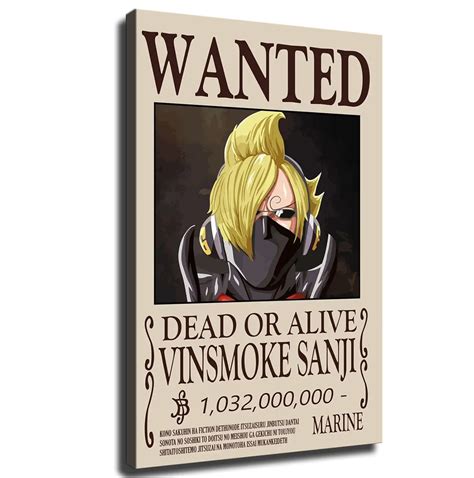 Anime One Piece Wanted Posters - Latest Sanji 1 Billion Bounty Poster ...