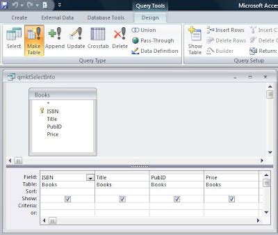 Image result for Make Table Query Access