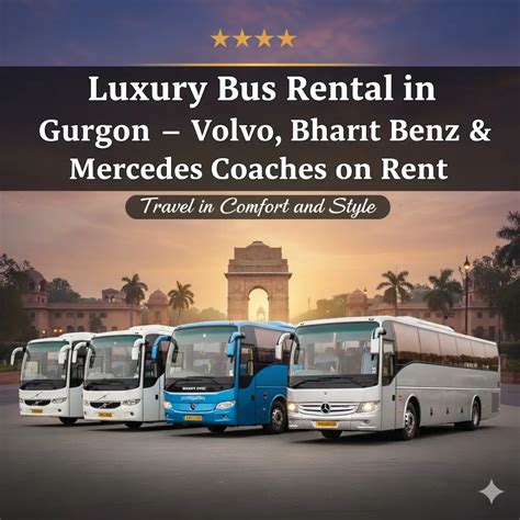 Luxury Bus Rental in Gurgaon | Volvo & Mercedes Coaches