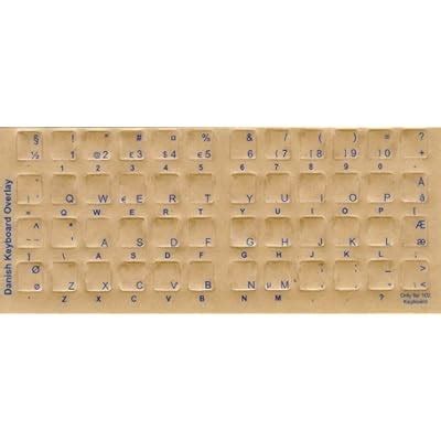 Aramedia Danish Keyboard Stickers - Labels - Overlays with India | Ubuy