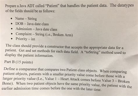 Image result for Patient Priotitizer Java Assignment