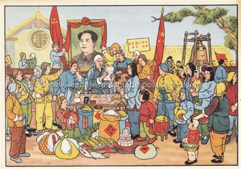 Set 5 AK China Propaganda - um 1955/1960 - color - Wiener Werkstätte ...