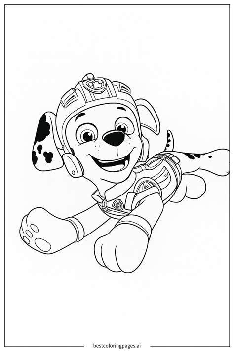 Paw Patrol Marshall Coloring Page Coloring Page - Free Printable ...