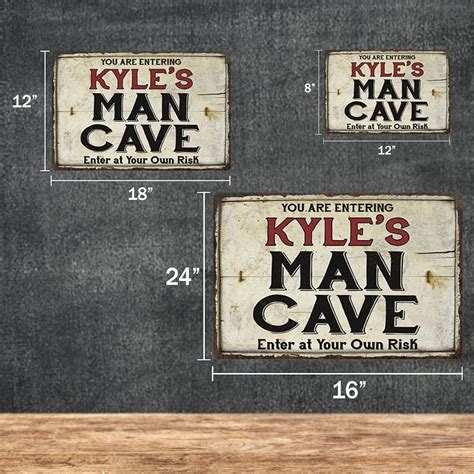 Buy Personalized Man Cave Sign Mancave Décor Vintage Signs Bar Men Room ...