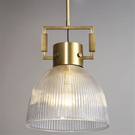 SKFWAITKW Glass Pendant Lights Kitchen Island, 10" Gold Pendant Light ...