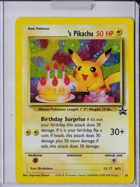 Pikachu Happy Birthday Card