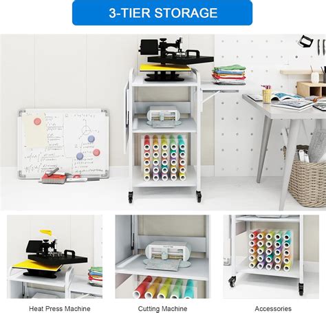 PUNCIA 3 Tier Movable Heat Press Table Foldable Heat India | Ubuy