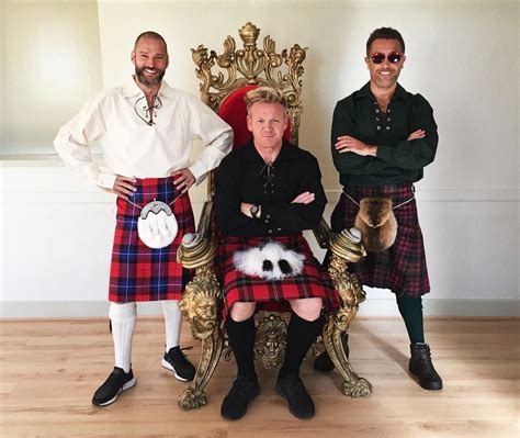 Gordon Ramsay, Gino D'Acampo and Fred Sirieix head to Scotland in kilts ...