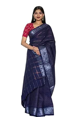 Buy Nerige Story Women's Sungudi Madurai Half And Half Cotton Caviya ...