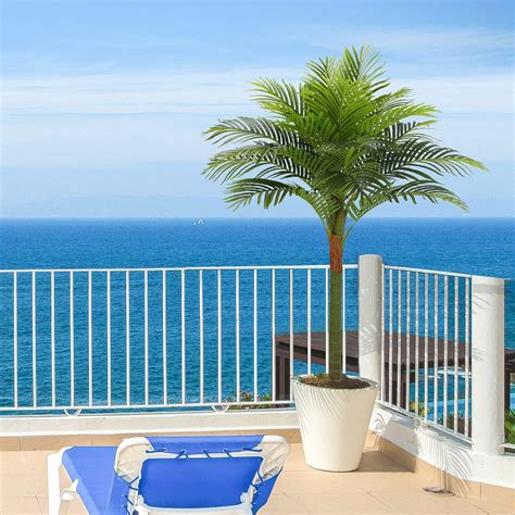 Amazon.com: FLOWORLD Palm Tree Artificial Tropical Plant 5FT Tall Faux ...