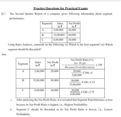 1. The Second Quarter Report of a company gives following information ...