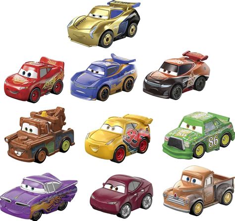 Disney Pixar Cars Mini Racers Derby Racers Series 10 Unidades : Amazon ...