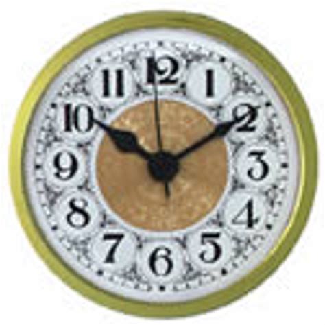 White Fancy Face Arabic 2-3/4 Inch (73mm) Clock Fit Up