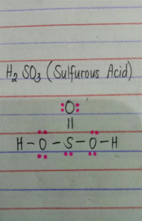 Lewis Structure Of H2so3